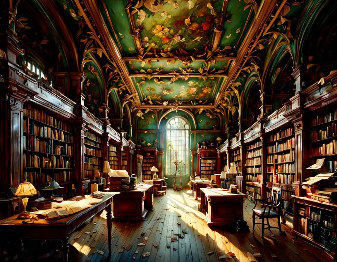 Abandoned Library   by @Jennifer