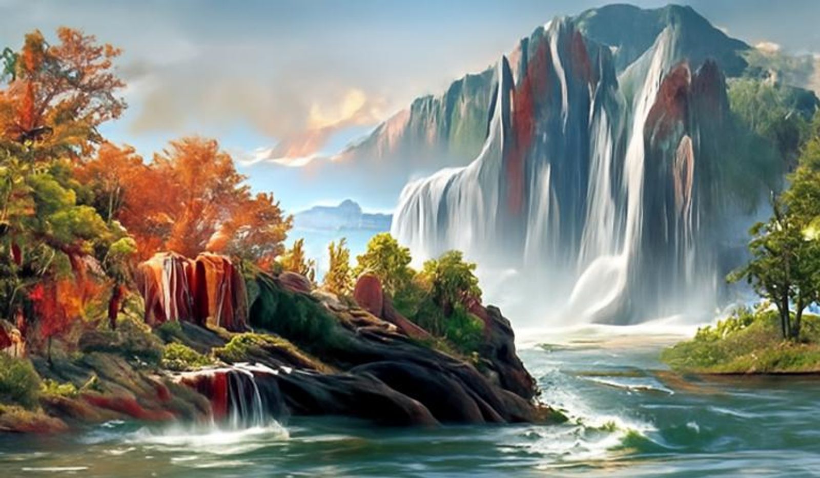 famous paintings of waterfalls