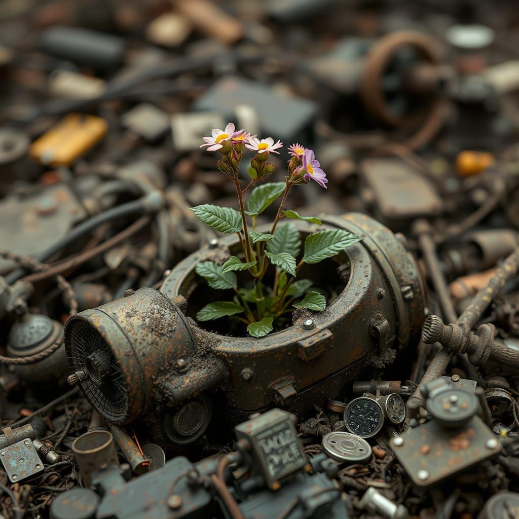 plant growing out of junk
  by @Painter Jacob