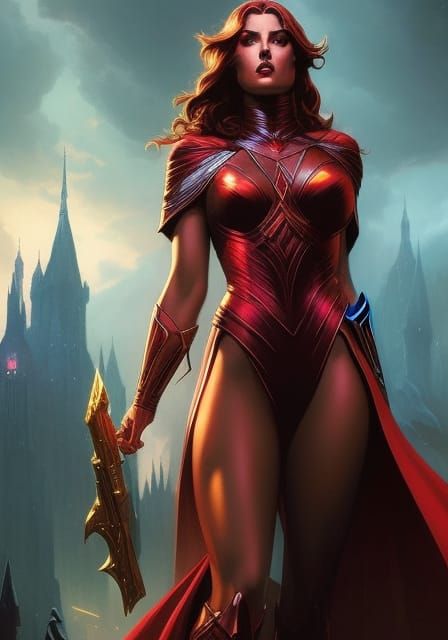 mystical queen scarlet witch - AI Generated Artwork - NightCafe Creator