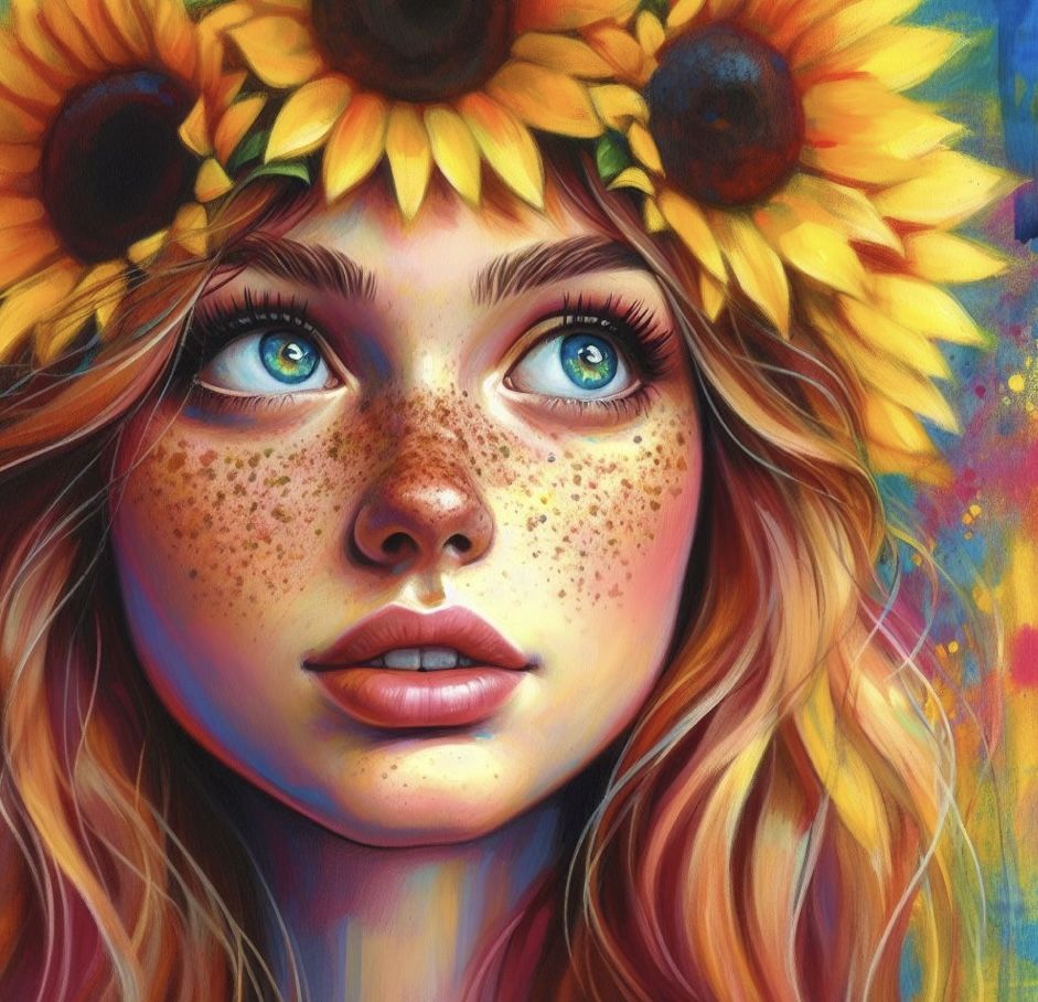 Sunflowers and freckles