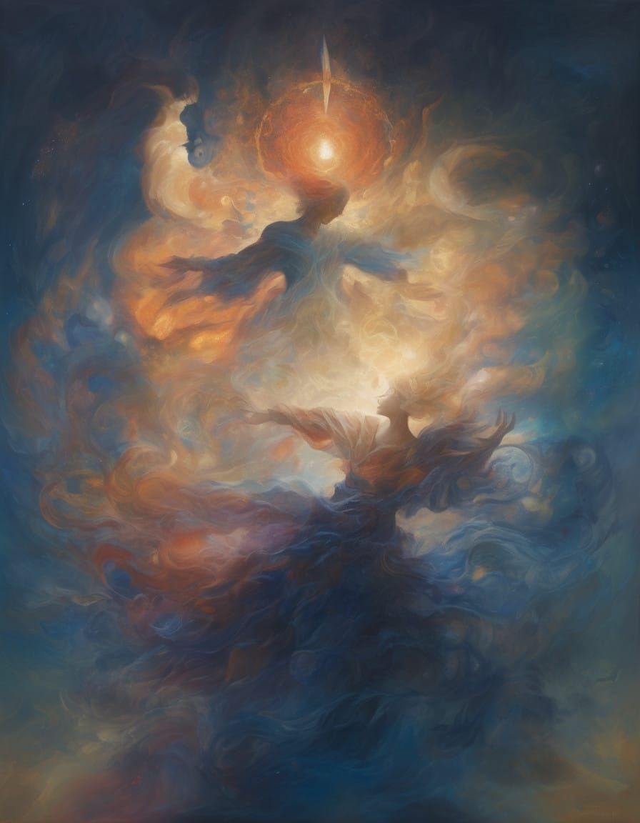 Cosmic Harmony: Celestial Entities in Ethereal Dance