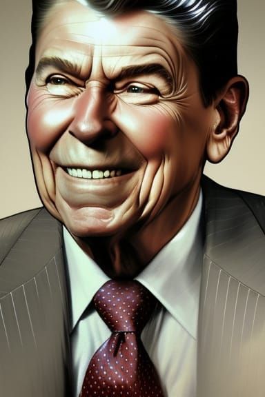 Ronald Reagan Smiles for America