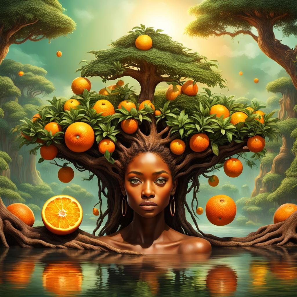 A photo realistic digital illustration of a floating island,...