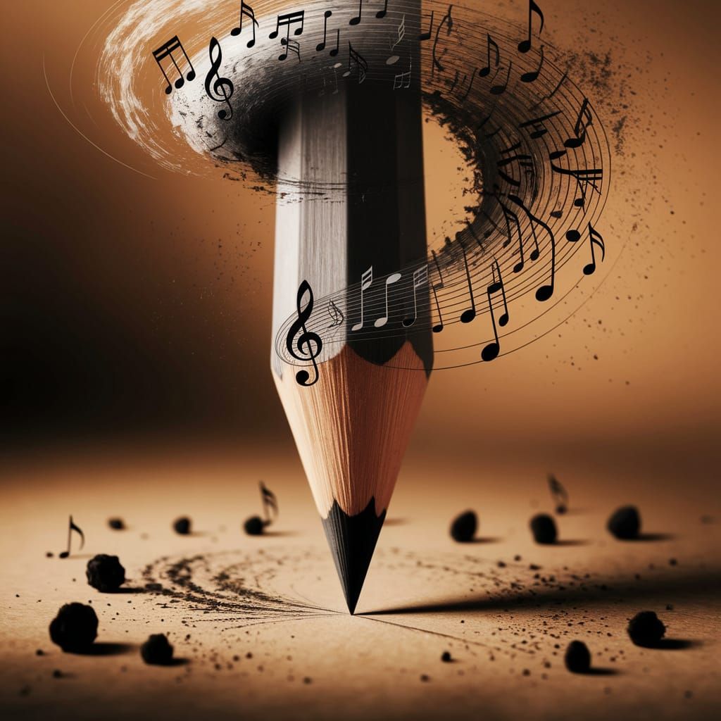 A musical pencil.  by @Suz
