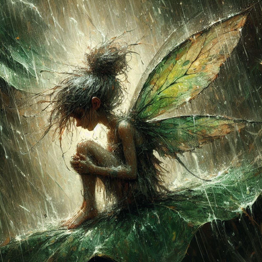 Fairy in the rain