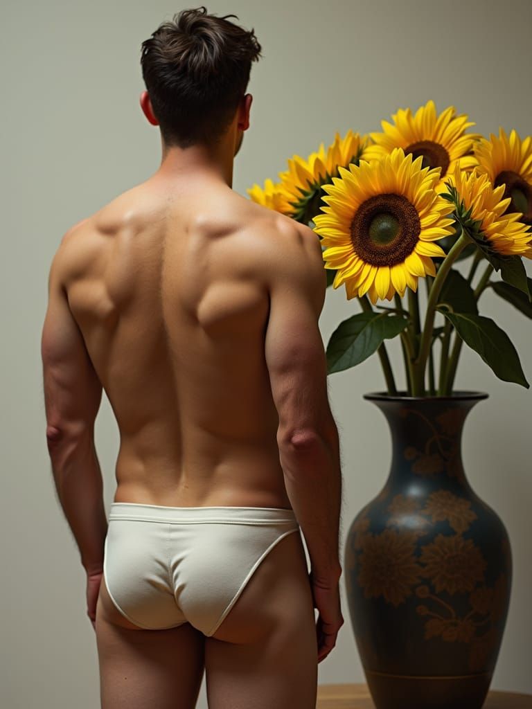 Guy with Sunflowers 7