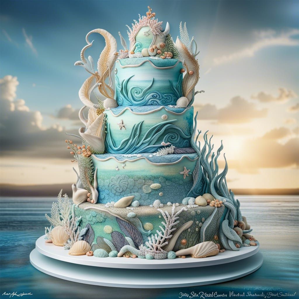 ocean wedding cake  by @Lukas Hedberg