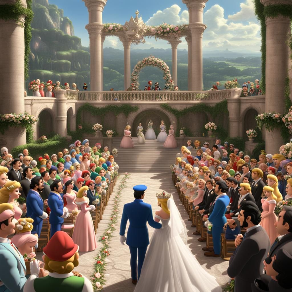 Princess Peach Wedding!? - AI Generated Artwork - NightCafe Creator