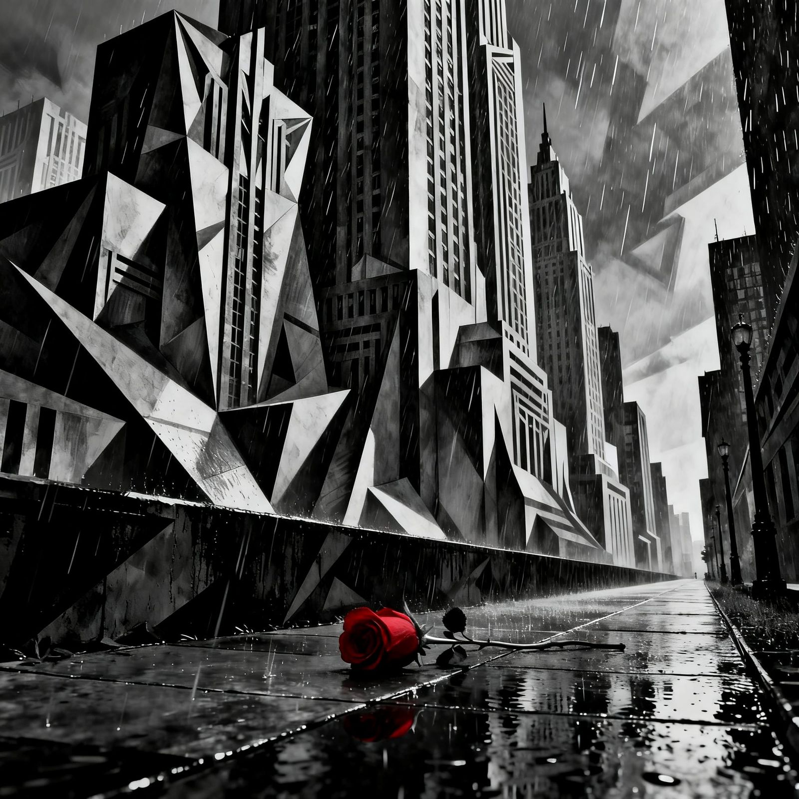 Rose in the world of gray  by @JuhJuh