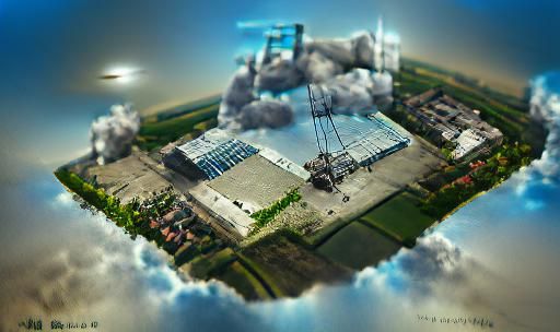 industrial site in the sky vray