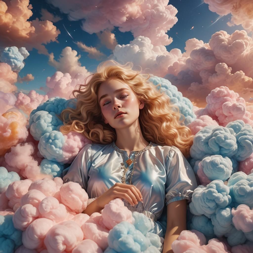 A stunningly ethereal woman, her features reminiscent of a R...