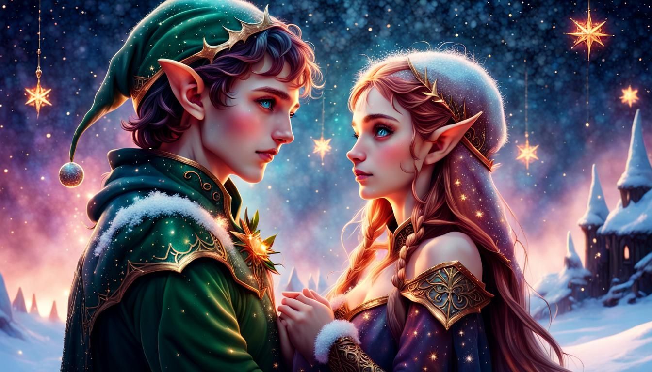 Elf love couple - AI Generated Artwork - NightCafe Creator