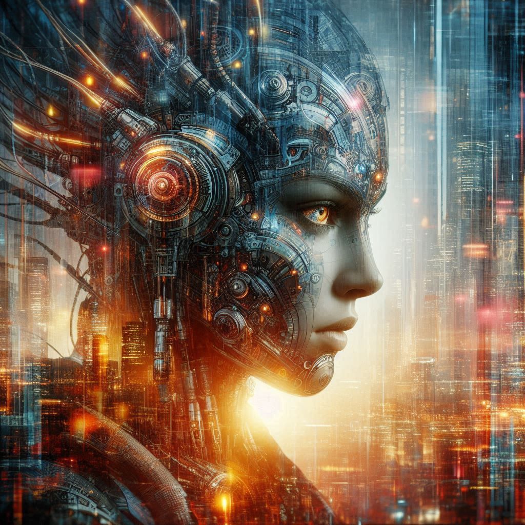 double exposure beautiful fantasy portrait landscape..