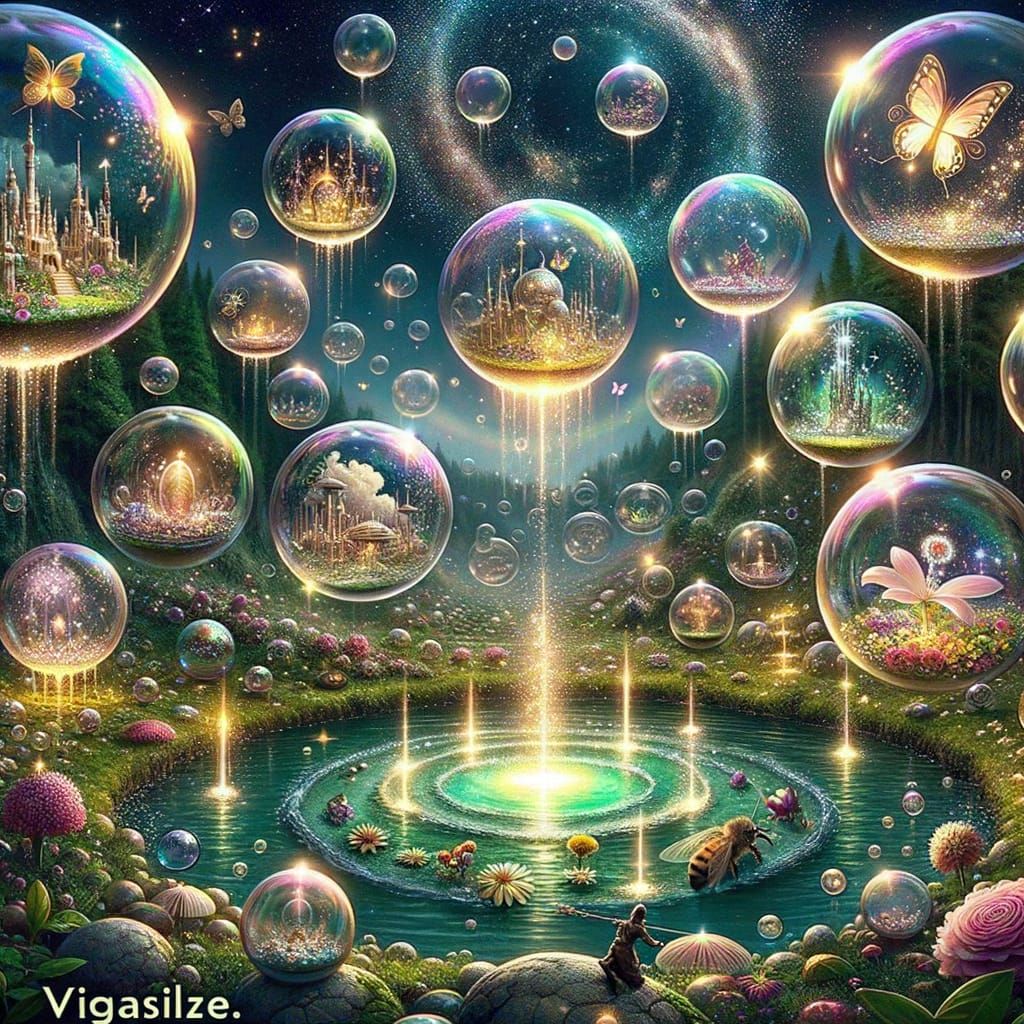 Bubble worlds over the great circle of life  by @KrisB