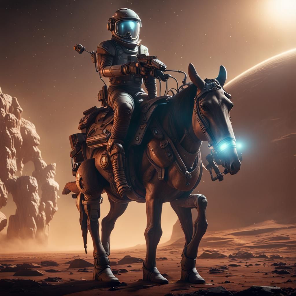 Spacehorse spacecowboy 3D Game Cinematic Feel, Epic 3D Video...