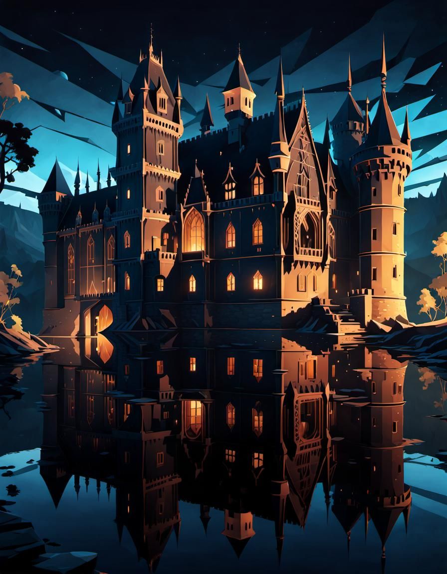 Reflections of Gothic Castle (JuggernautXLv7)  by @VulcanSphere