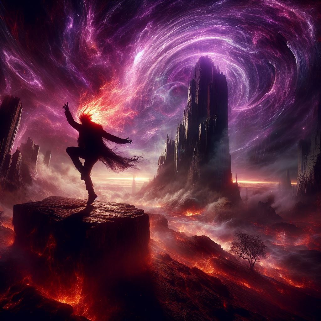 Ethereal Dance Amidst Chaos