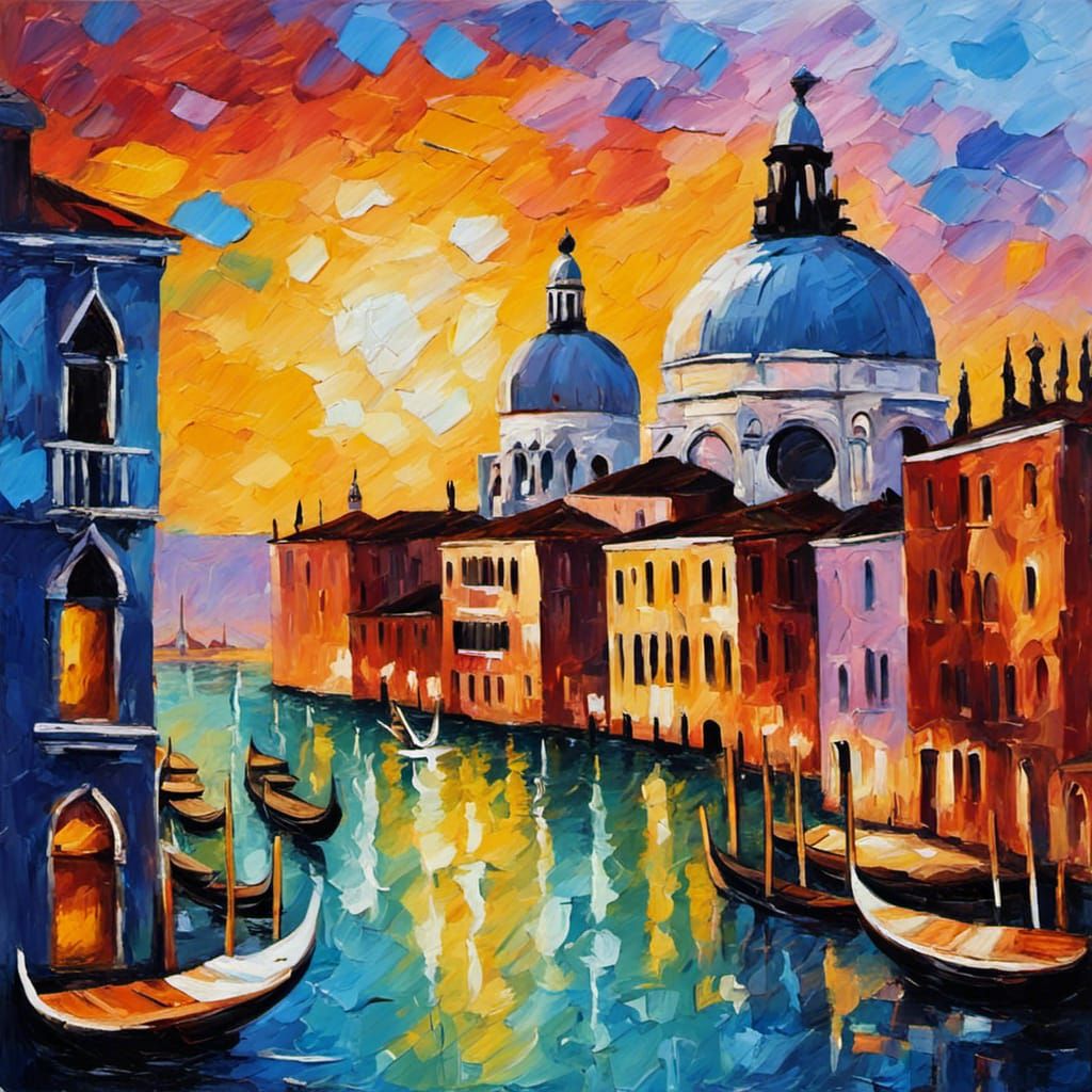 Venice in sunset - AI Generated Artwork - NightCafe Creator