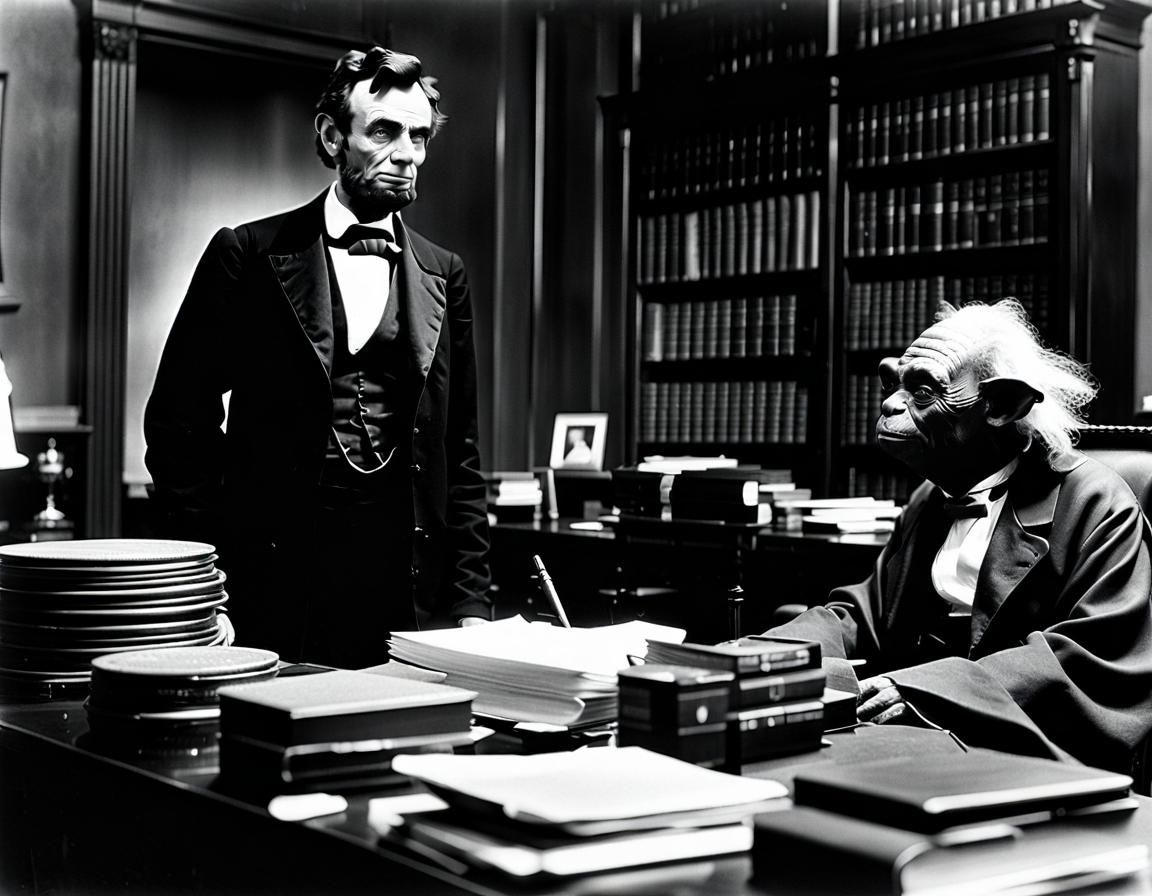 When Abe met Yoda  by @Staircase Flash