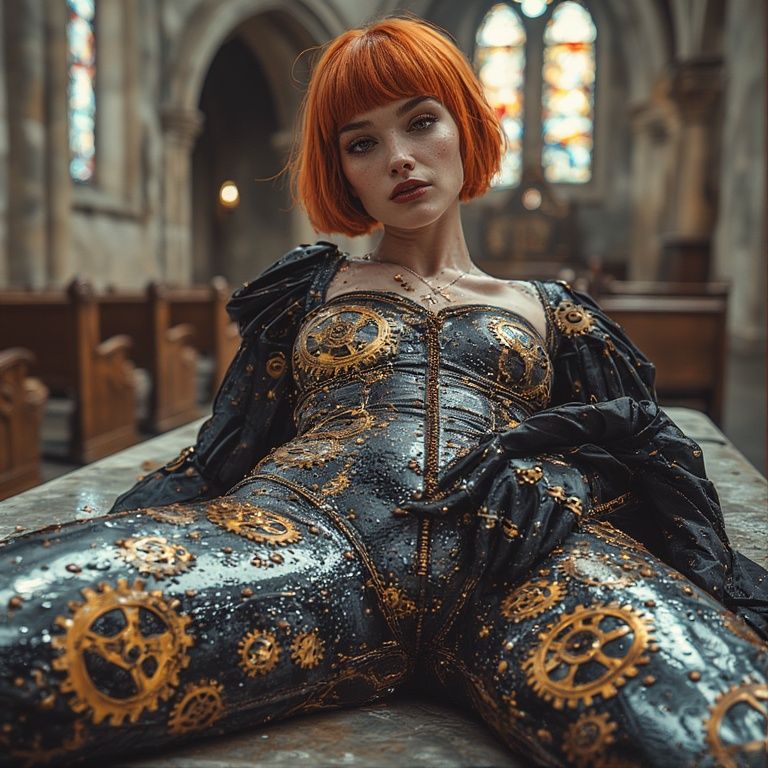 Lounging in a church