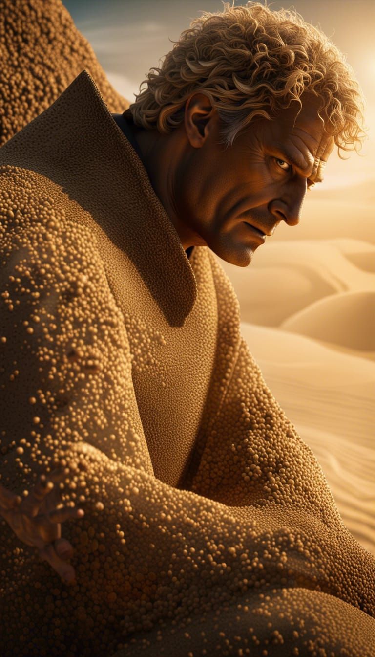 Full body portrait of a supervillain Sandman, insanely detai...