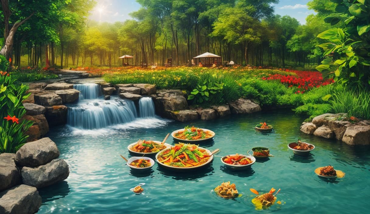 Life from four elements: Water,  Air, Food and Light