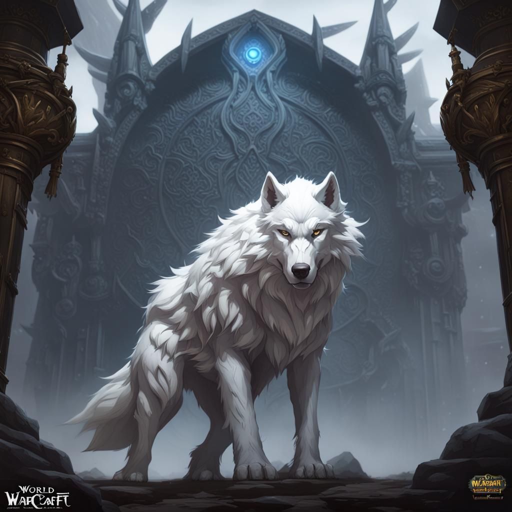 world of warcraft white7fang the white wolf - AI Generated Artwork ...