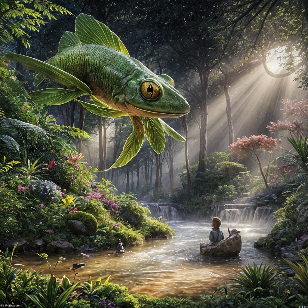 Large AirFIsh 'Murry' by name - Taking care of little Rubadu...