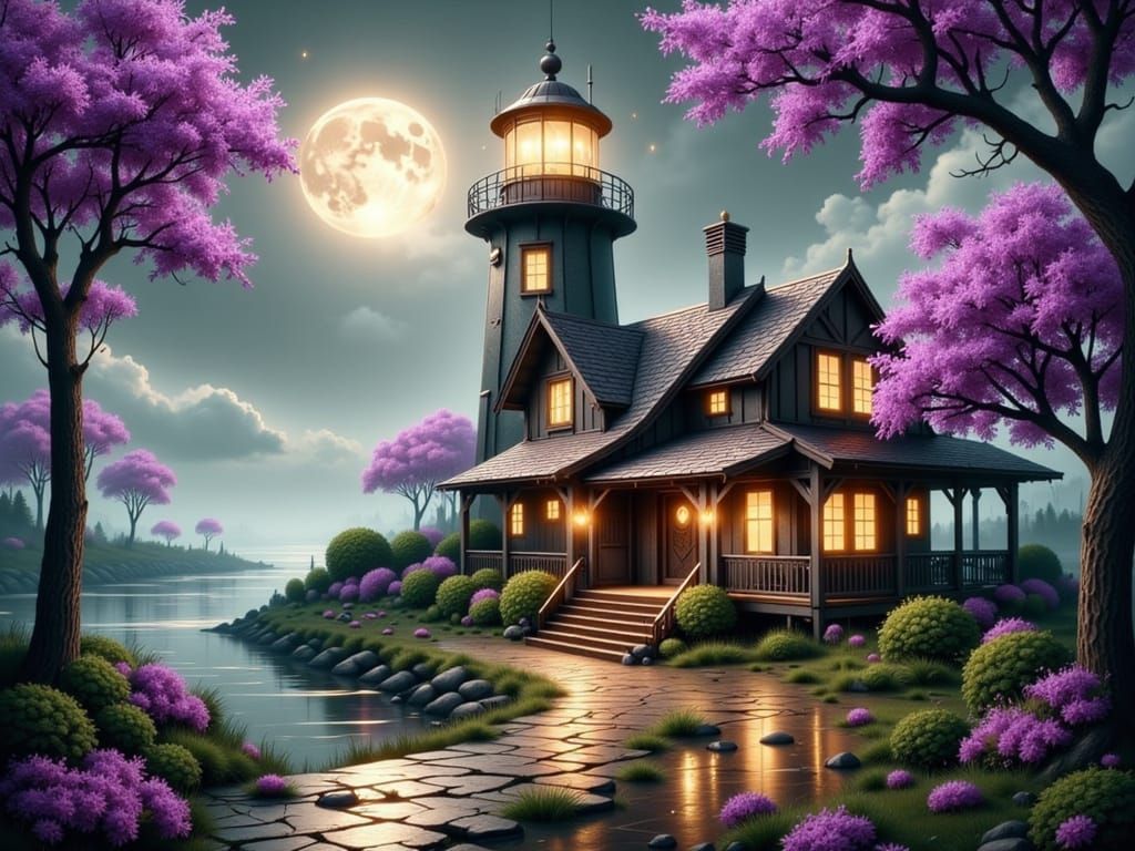 aestheticism: dreamy: ethereal: flawed: wasteland: unearthly: Jacaranda: lighthouse: music: nature: ocean: ...  by @Desertphoenix