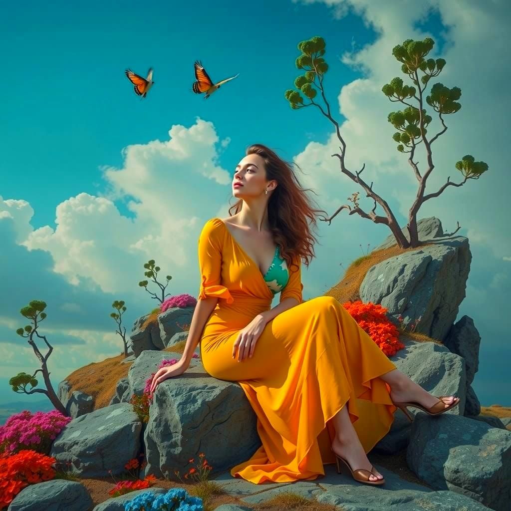 Glamorous Lady Portrait in Modern Style