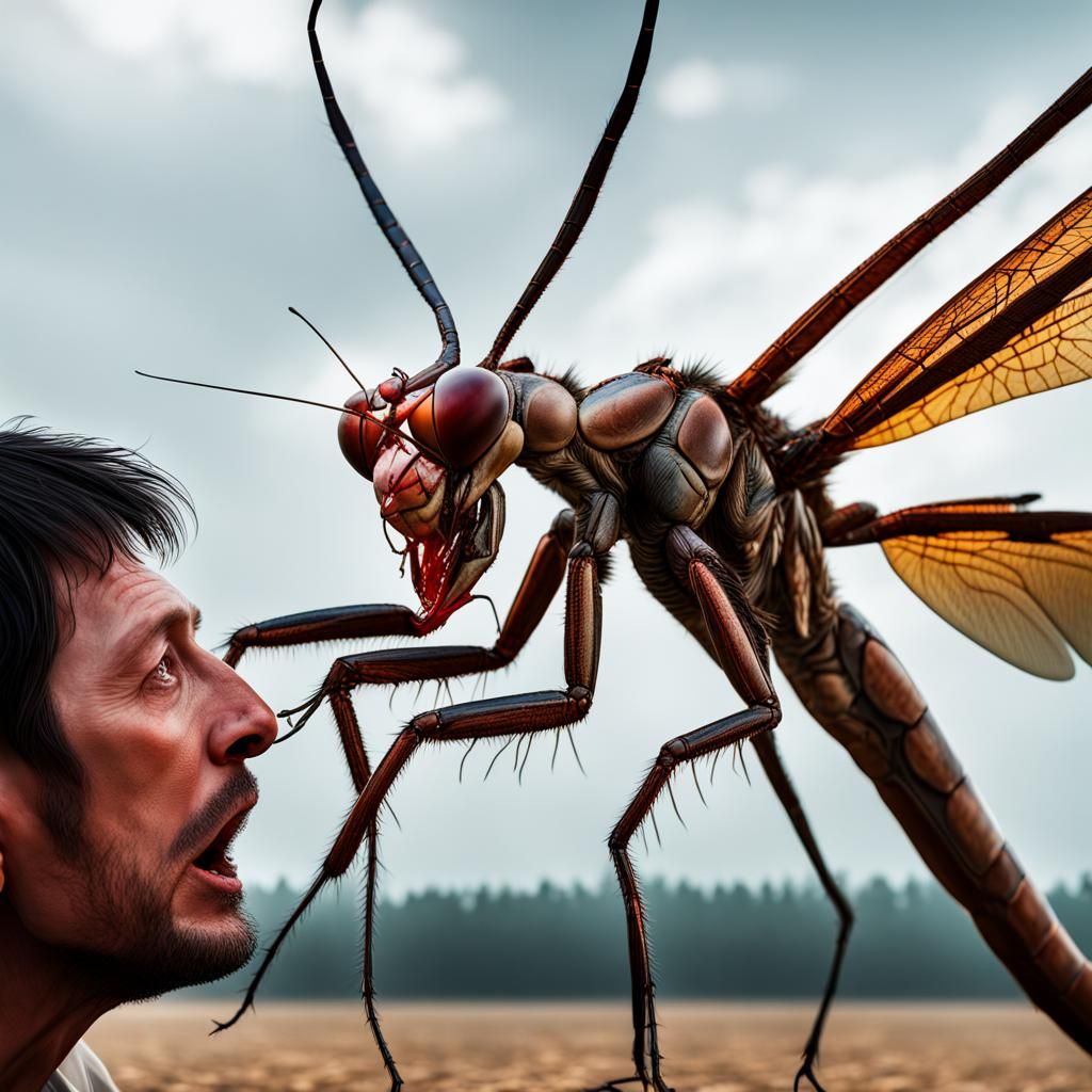 Giant Bloodthirsty Extraterrestrial Dragonfly-Mantis Overlor...