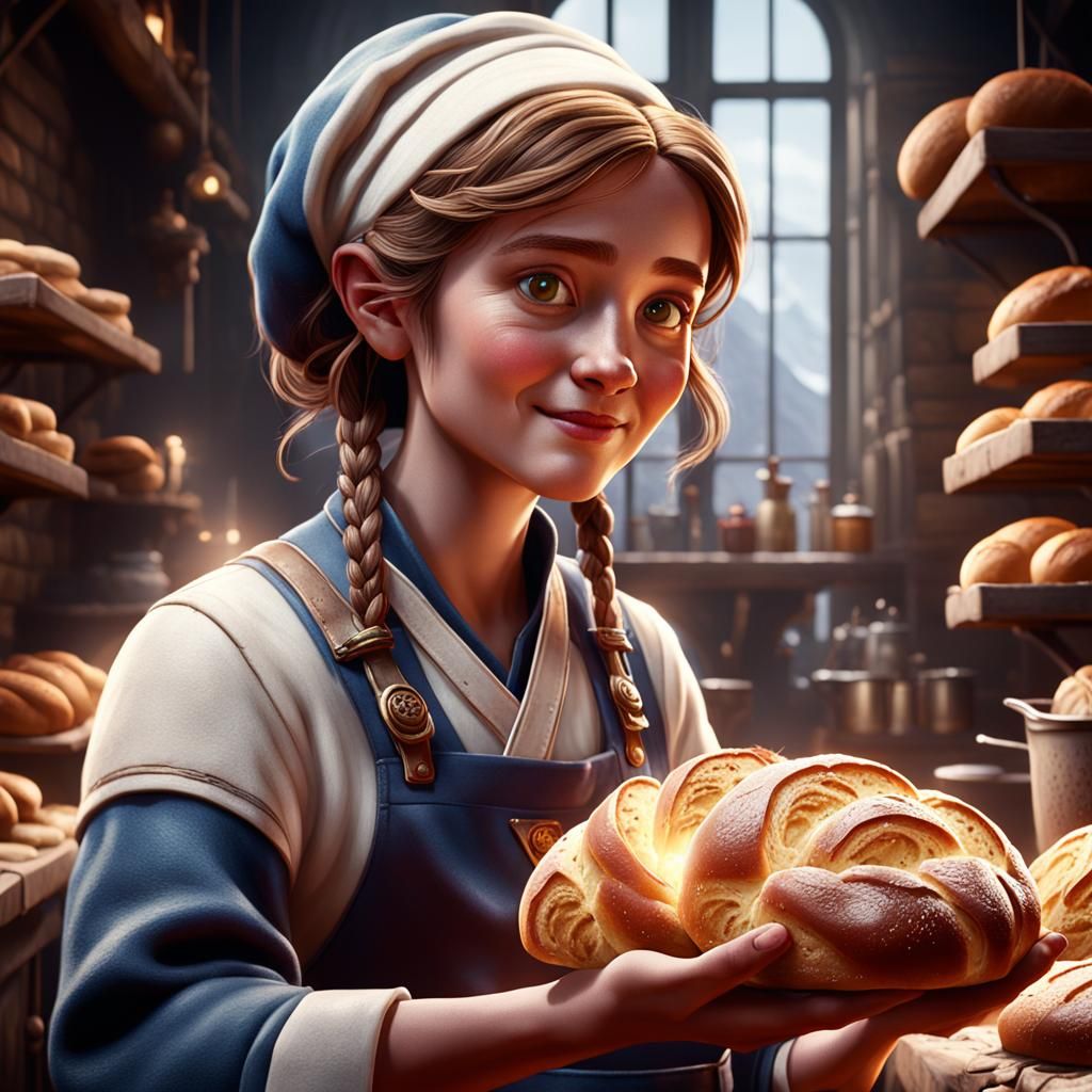 Baker bakes perfect bread  by @Mila K