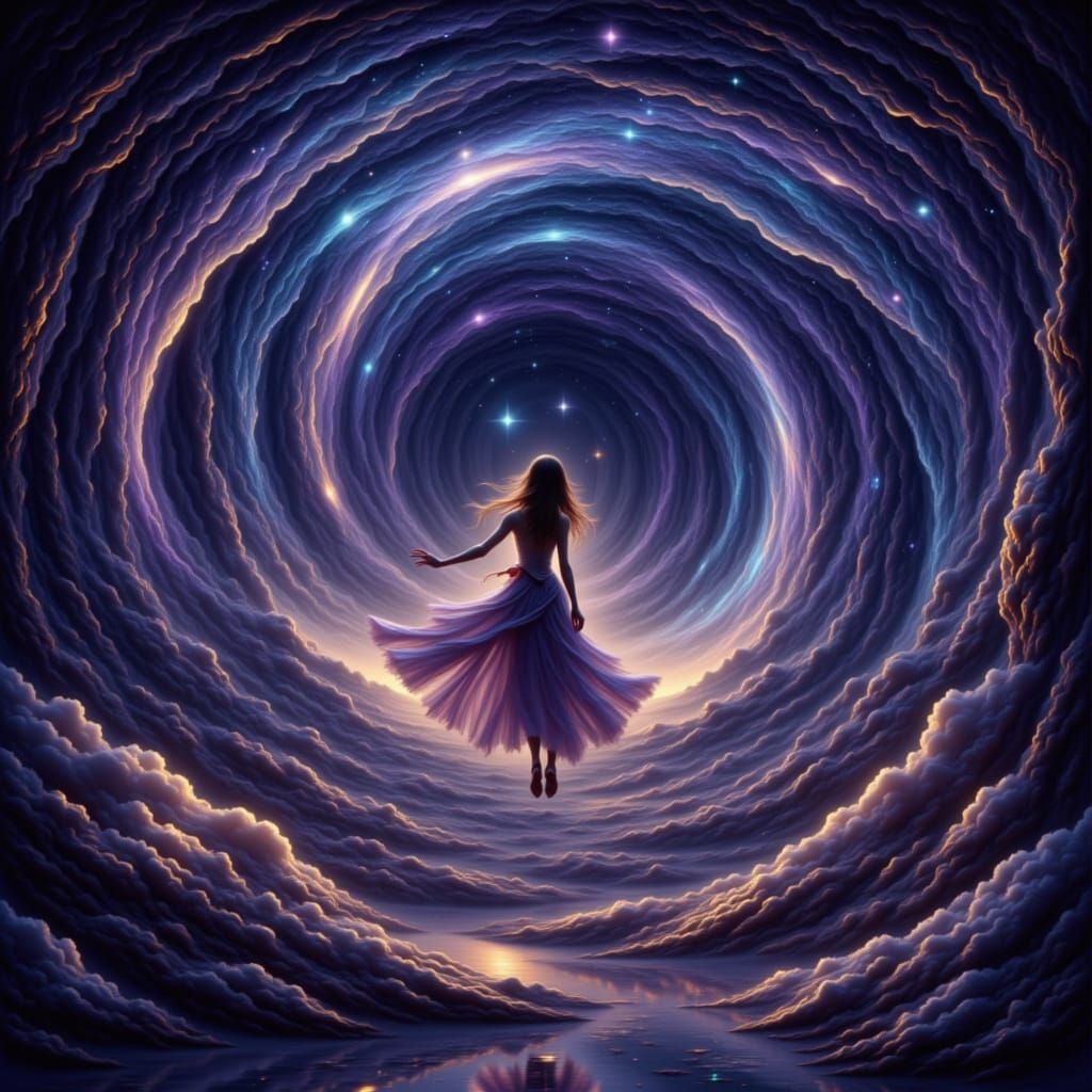 Floating in depths where the real and surreal blend,
The beats unravel, beginning to mend,
Lush whispers guide us through the night,
In this...