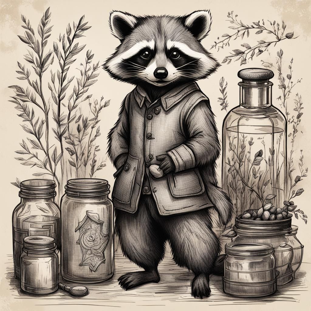 Apothecary Raccoon