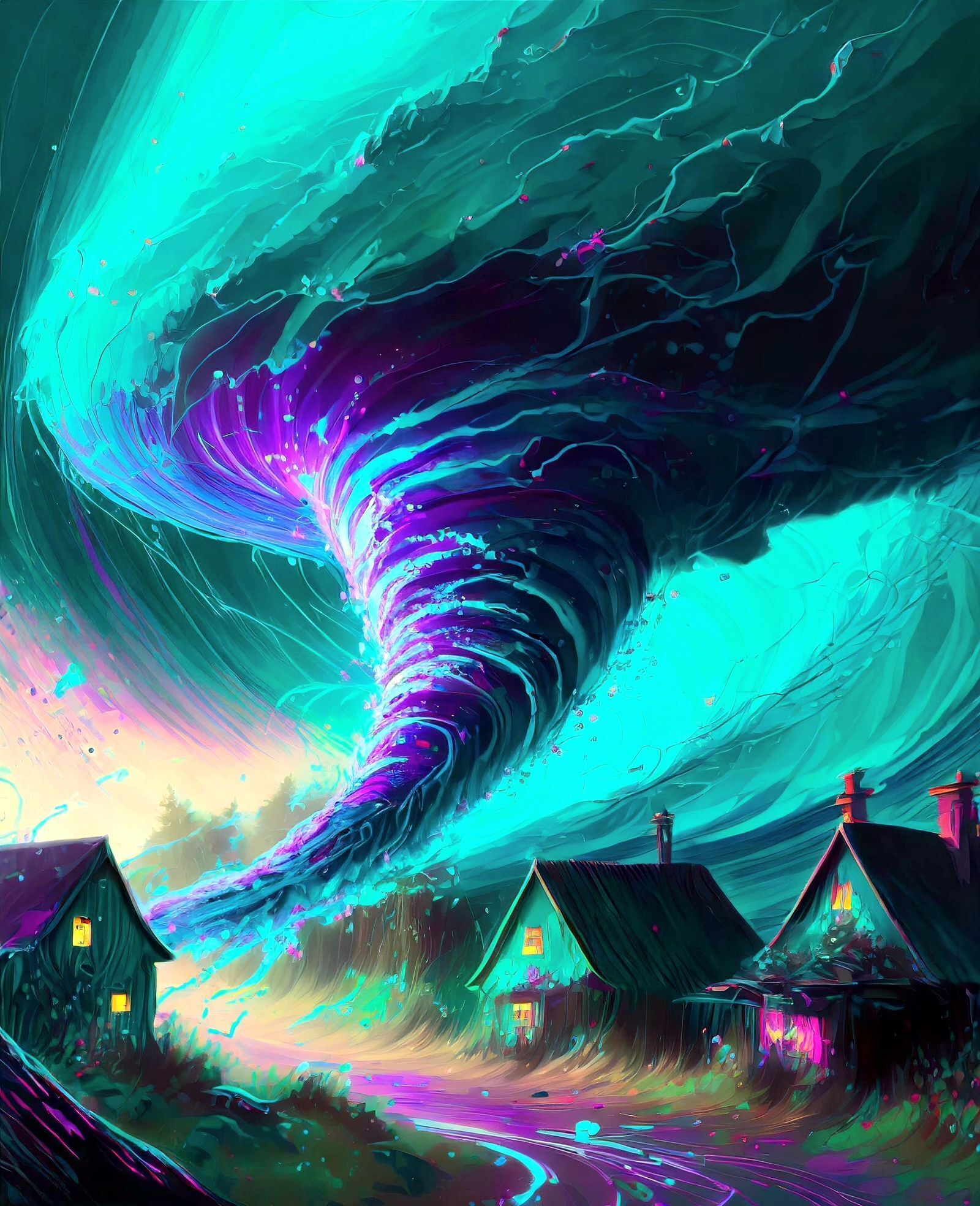 Colorful tornado I - AI Generated Artwork - NightCafe Creator