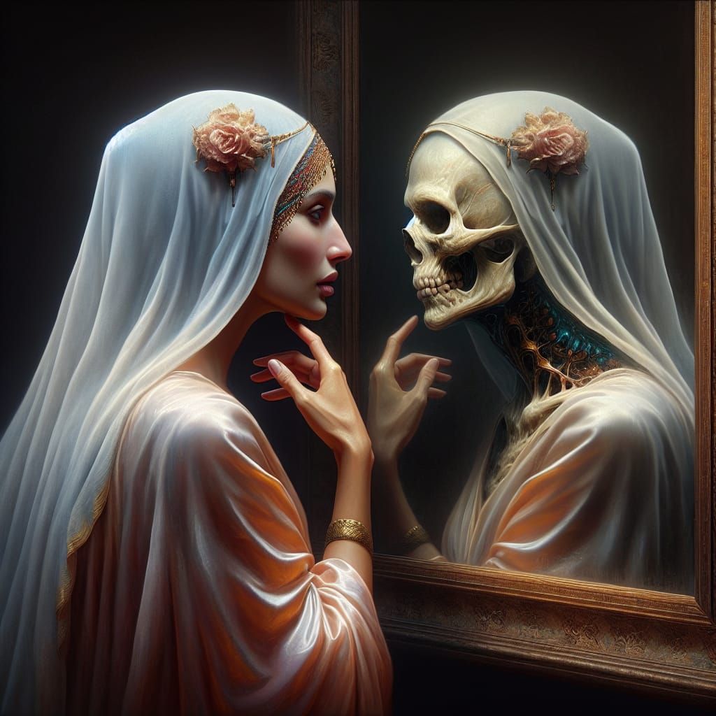 Eerie encounter with myself   by @Mariett