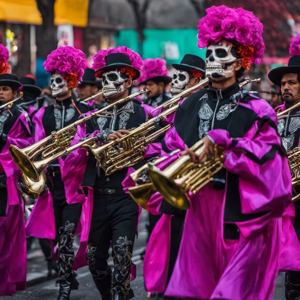 Day of the Dead Marching Parade - AI Generated Artwork - NightCafe Creator