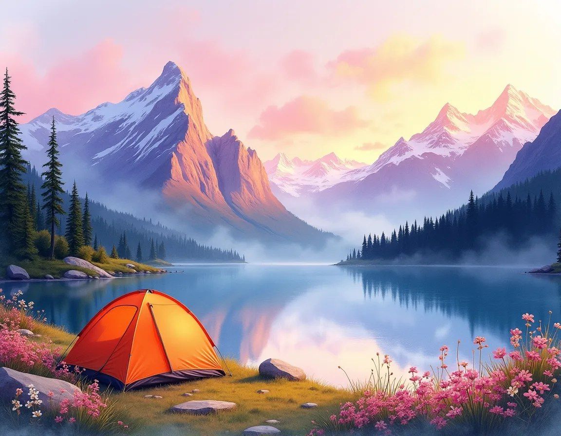 Travelers at a rest stop