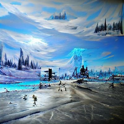 a frozen wasteland.
