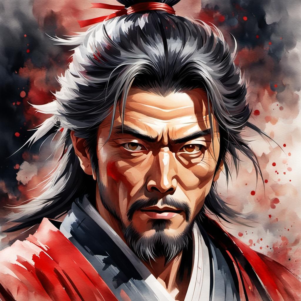 Portrait of the legendary Miyamoto Musashi