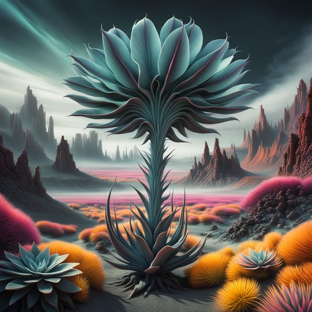 An otherworldly alien plant