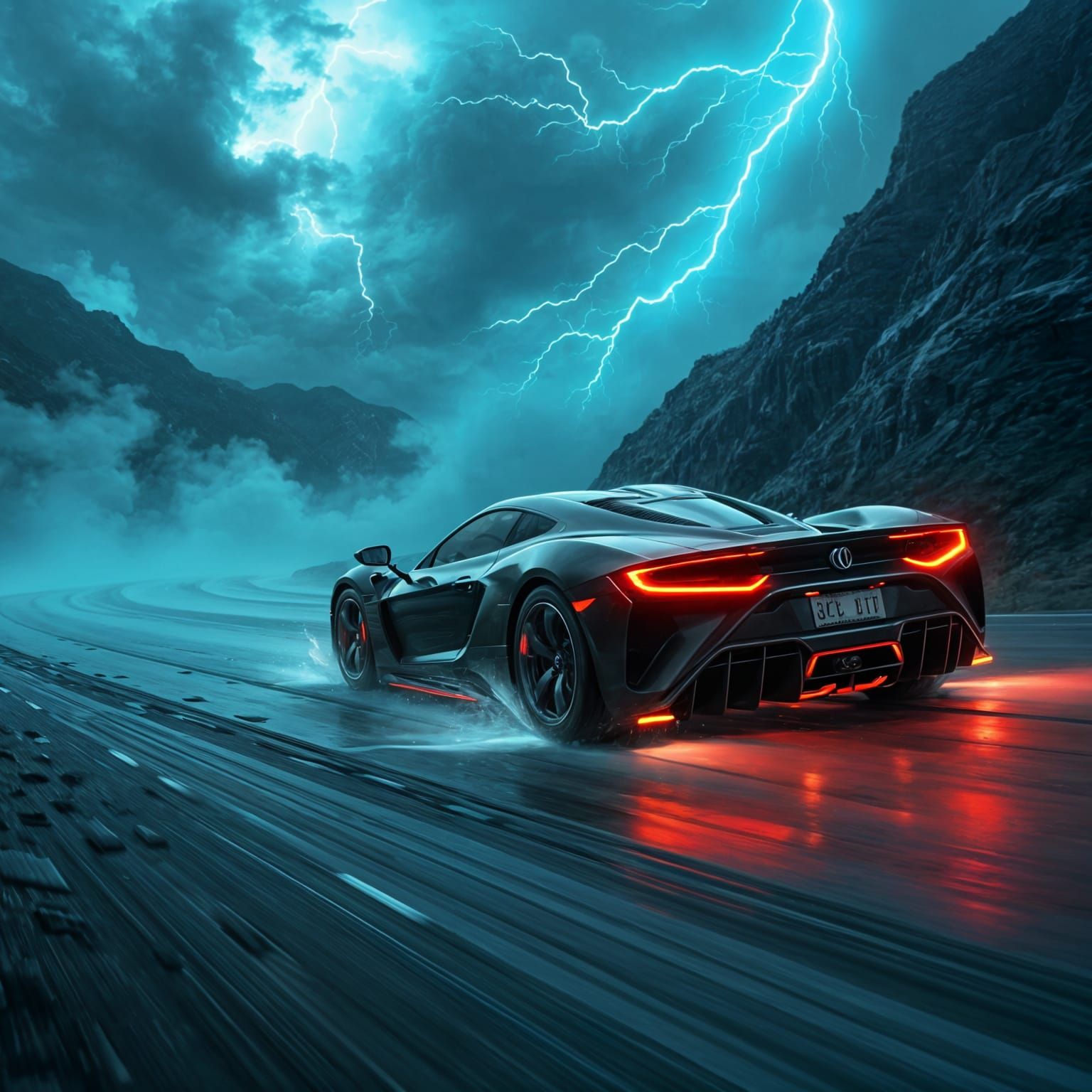 Supercar speeding to the storm  by @daniel