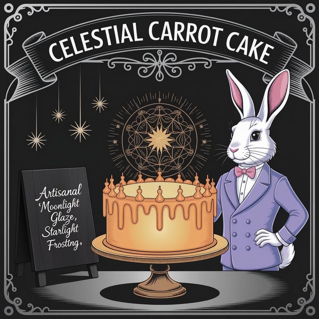 Celestial Carrot Cake (Ideogram 2a Turbo - Qwen Image Edit Plus x3)