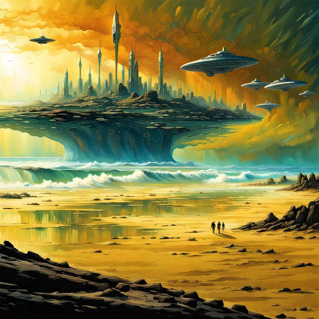 Atlantis, the city above the waves - AI Generated Artwork - NightCafe ...