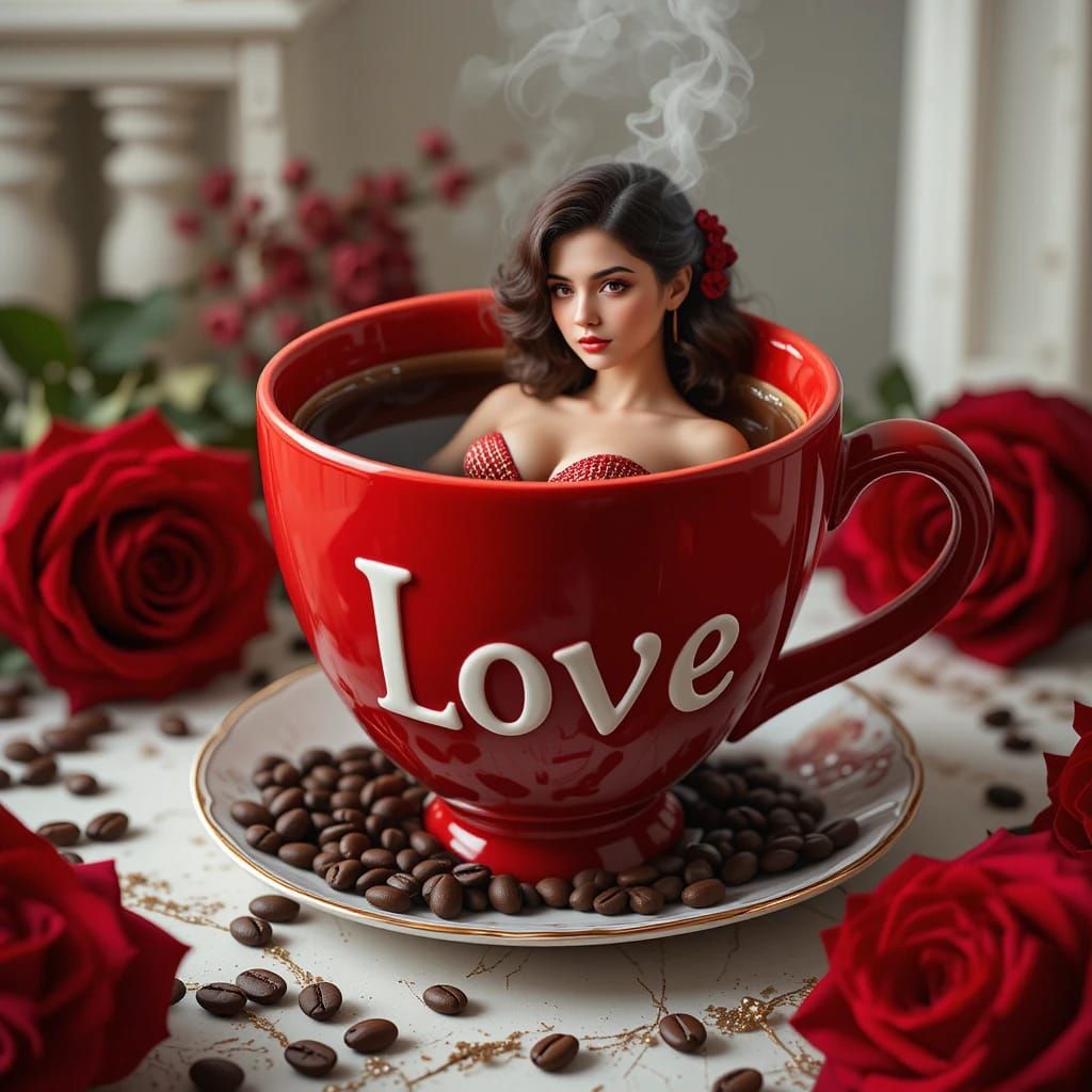 Happy Valentine Coffee Love