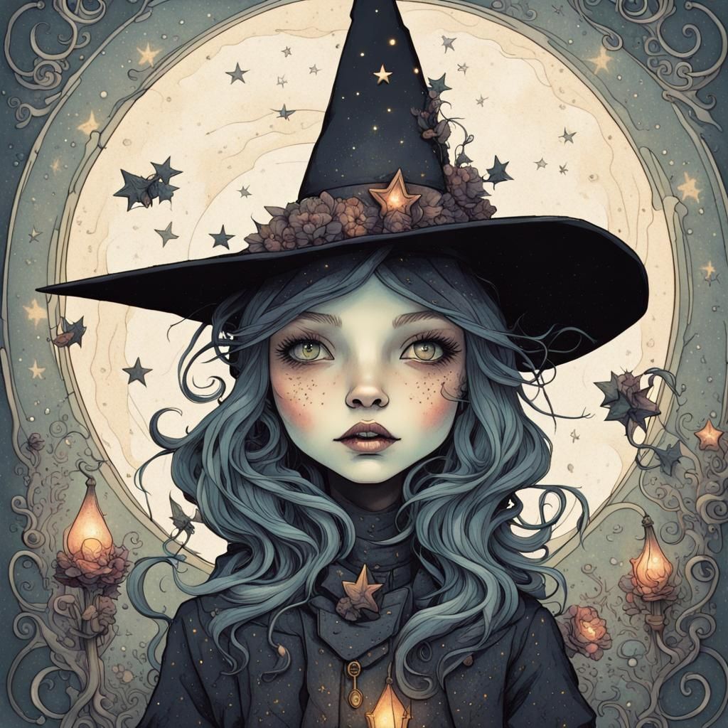 Sweet little witch - AI Generated Artwork - NightCafe Creator