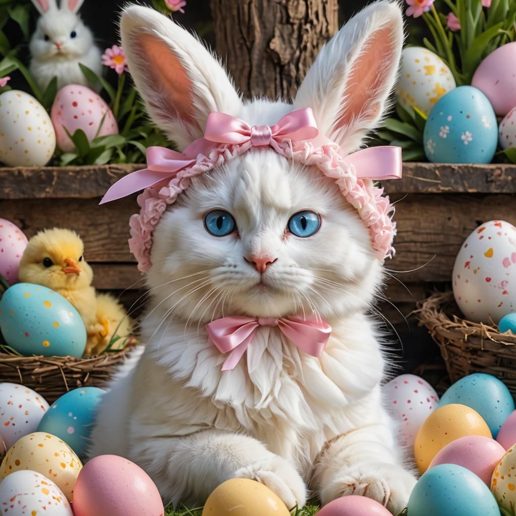 Easter Bunny Cat 🐰🐣 🐱