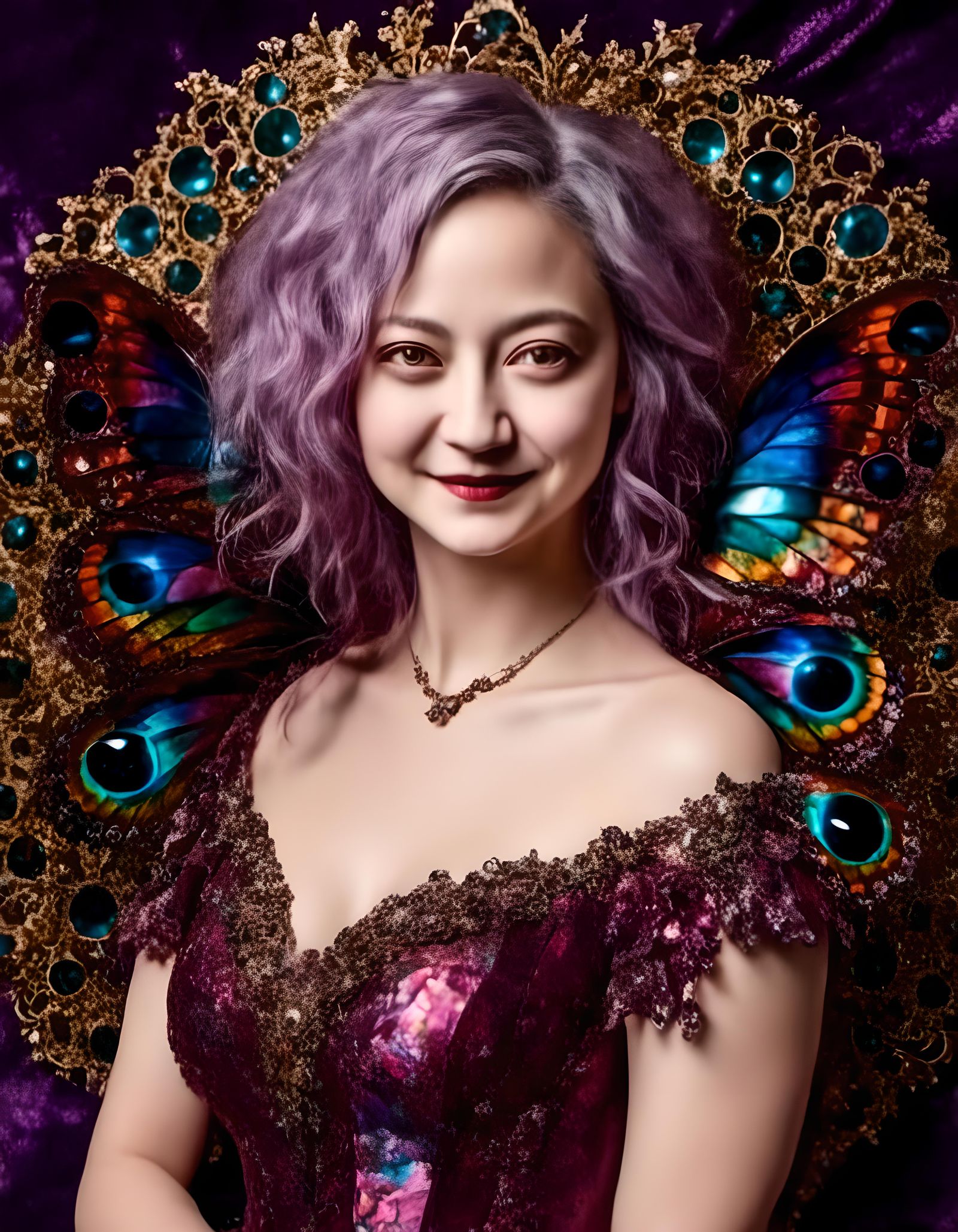 <lora:Rococo-Horrorcore:1.0> <lora:Fantasy Iridescence:1.0> <lora:HisBride:1.0>  by @HisBride