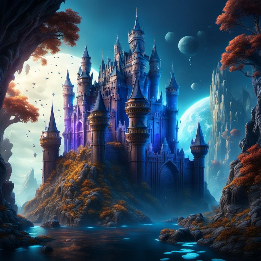 Digital castle in the depths of cyberspace